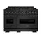 48 In. 6.7 Cu. Ft. Classic Gas Range With 8 Burner Duopro™ Cooktop And Dual Ovens In Black Stainless Steel