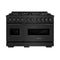 48 In. 6.7 Cu. Ft. Classic Gas Range With 8 Burner Duopro™ Cooktop And Dual Ovens In Black Stainless Steel