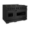 48 In. 6.7 Cu. Ft. Classic Gas Range With 8 Burner Duopro™ Cooktop And Dual Ovens In Black Stainless Steel