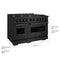 48 In. 6.7 Cu. Ft. Classic Gas Range With 8 Burner Duopro™ Cooktop And Dual Ovens In Black Stainless Steel