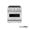 30 In. 4.2 Cu. Ft. Classic Gas Range With 4 Burner Duopro™ Cooktop And Convection Gas Oven In Satin Stainless Steel