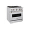 30 In. 4.2 Cu. Ft. Classic Gas Range With 4 Burner Duopro™ Cooktop And Convection Gas Oven In Satin Stainless Steel