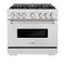36 In. 5.2 Cu. Ft. Classic Gas Range With 6 Burner Duopro™ Cooktop And Convection Gas Oven In Satin Stainless Steel
