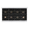 48 In. 6.7 Cu. Ft. Classic Gas Range With 8 Burner Duopro™ Cooktop And Dual Ovens In Satin Stainless Steel With White Matte Doors