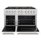 48 In. 6.7 Cu. Ft. Classic Gas Range With 8 Burner Duopro™ Cooktop And Dual Ovens In Satin Stainless Steel With White Matte Doors