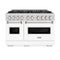 48 In. 6.7 Cu. Ft. Classic Gas Range With 8 Burner Duopro™ Cooktop And Dual Ovens With White Matte Doors