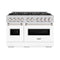 48 In. 6.7 Cu. Ft. Classic Gas Range With 8 Burner Duopro™ Cooktop And Dual Ovens With White Matte Doors
