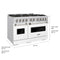 48 In. 6.7 Cu. Ft. Classic Gas Range With 8 Burner Duopro™ Cooktop And Dual Ovens With White Matte Doors
