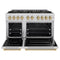 Autograph Edition 48 In. 6.7 Cu. Ft. Classic Gas Range With 8 Burner Duopro™ Cooktop And Dual Ovens In Stainless Steel And Champagne Bronze Accents