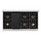 Autograph Edition 48 In. 6.7 Cu. Ft. Classic Gas Range With 8 Burner Duopro™ Cooktop And Dual Ovens With White Matte Doors And Champagne Bronze Accents
