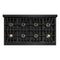 48 In. Classic Gas Rangetop With 8 Burner Duopro™ Cooktop In Black Stainless Steel