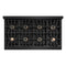 48 In. Classic Gas Rangetop With 8 Burner Duopro™ Cooktop In Black Stainless Steel