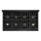 Autograph Edition 48 In. Classic Gas Rangetop With 8 Burner Duopro™ Cooktop In Black Stainless Steel And Champagne Bronze Accents
