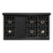 Autograph Edition 48 In. Classic Gas Rangetop With 8 Burner Duopro™ Cooktop In Black Stainless Steel And Champagne Bronze Accents