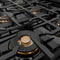 Autograph Edition 48 In. Classic Gas Rangetop With 8 Burner Duopro™ Cooktop In Black Stainless Steel And Champagne Bronze Accents