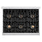 Autograph Edition 36 In. Classic Gas Rangetop With 6 Burner Duopro™ Cooktop In Satin Stainless Steel And Polished Gold Accents