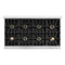 Autograph Edition 48 In. Classic Gas Rangetop With 8 Burner Duopro™ Cooktop In Satin Stainless Steel And Matte Black Accents