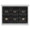 Autograph Edition 36 In. Classic Gas Rangetop With 6 Burner Duopro™ Cooktop In Stainless Steel And Polished Gold Accents