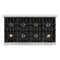 Autograph Edition 48 In. Classic Gas Rangetop With 8 Burner Duopro™ Cooktop In Stainless Steel And Polished Gold Accents