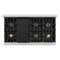 Autograph Edition 48 In. Classic Gas Rangetop With 8 Burner Duopro™ Cooktop In Stainless Steel And Polished Gold Accents