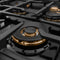 Autograph Edition 48 In. Classic Gas Rangetop With 8 Burner Duopro™ Cooktop In Stainless Steel And Polished Gold Accents