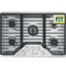 30" Built-In Tri-Ring Gas Cooktop with 5 Burners and Included Extra-Large Integrated Griddle