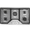 36" Built-In Tri-Ring Gas Cooktop with 5 Burners and Included Extra-Large Integrated Griddle