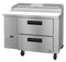 Refrigerator, Single Section Pizza Prep Table, Stainless Drawers