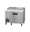 Refrigerator, Single Section Pizza Prep Table, Stainless Door