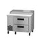 Refrigerator, Single Section Pizza Prep Table, Stainless Drawers