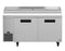 Refrigerator, Two Section Pizza Prep Table, Stainless Doors