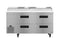 Refrigerator, Two Section Pizza Prep Table, Stainless Drawers