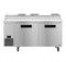 Refrigerator, Two Section Pizza Prep Table, Stainless Doors