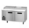 Refrigerator, Two Section Pizza Prep Table, Stainless Doors