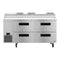 Refrigerator, Two Section Pizza Prep Table, Stainless Drawers