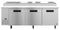 Refrigerator, Three Section Pizza Prep Table, Stainless Doors