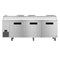 Refrigerator, Three Section Pizza Prep Table, Stainless Doors