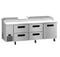 Refrigerator, Three Section Pizza Prep Table, Drawer/Door Combo