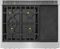 Dual Fuel Professional Range 36'' Pro Grand® Commercial Depth