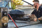 Phantom TravelQ™ PRO 285 Portable Gas Grill with Scissor Cart