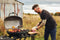 Phantom TravelQ™ PRO 285 Portable Gas Grill with Scissor Cart