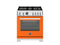 30 inch Dual Fuel Range, 4 Brass Burners, Electric Self-Clean Oven