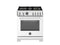 30 inch Dual Fuel Range, 4 Brass Burners, Electric Self-Clean Oven