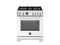 30 inch Dual Fuel Range, 4 Brass Burners, Electric Self-Clean Oven