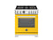 30 inch Dual Fuel Range, 4 Brass Burners, Electric Self-Clean Oven