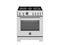 30 inch Dual Fuel Range, 4 Brass Burners, Electric Self-Clean Oven