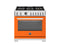 36 inch Dual Fuel Range, 6 Brass Burners and Cast Iron Griddle, Electric Self-Clean Oven