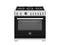 36 inch Dual Fuel Range, 6 Brass Burners and Cast Iron Griddle, Electric Self-Clean Oven