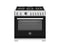 36 inch Dual Fuel Range, 6 Brass Burners and Cast Iron Griddle, Electric Self-Clean Oven