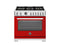 36 inch Dual Fuel Range, 6 Brass Burners and Cast Iron Griddle, Electric Self-Clean Oven